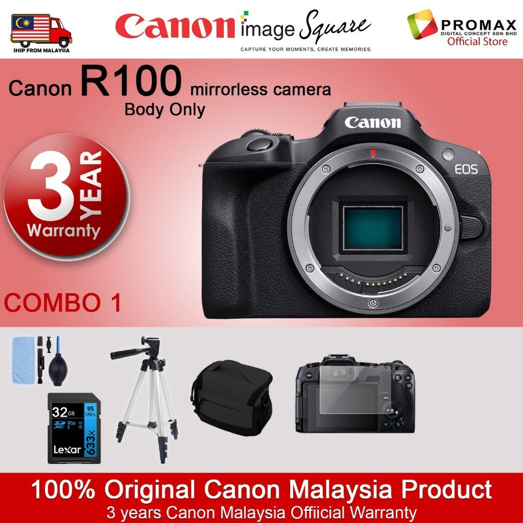 CHEAPEST! Canon EOS R100 18-45mm Mirrorless Digital Camera / 55-210mm - MALAYSIA 3 YEARS WARRANTY