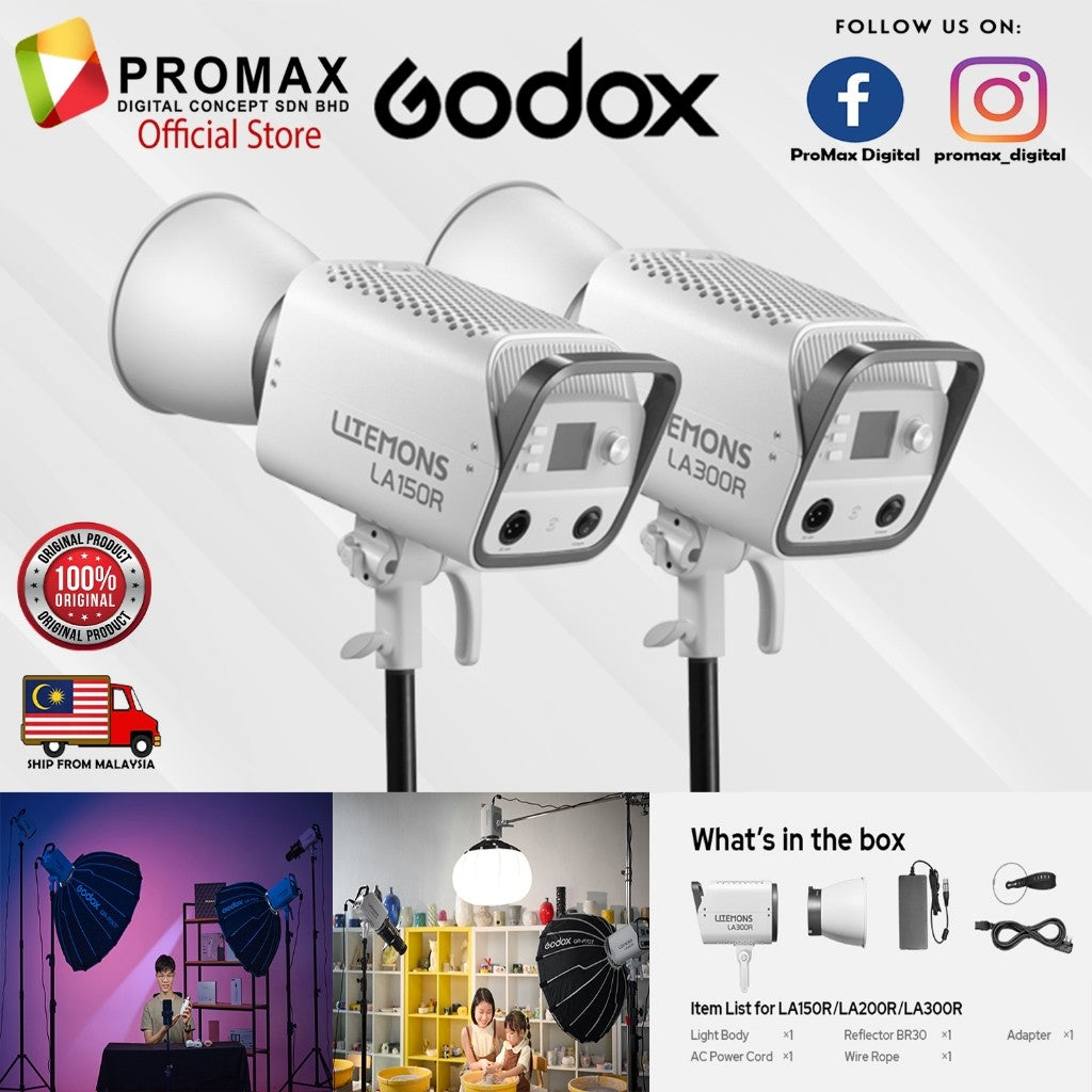 NEW!! Godox Litemons LA150R / LA300R RGB LED SET Monolight!!!