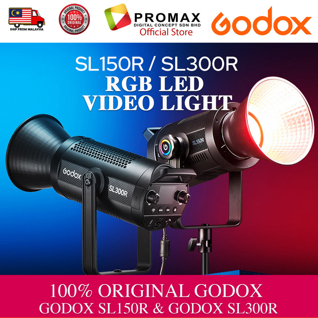 GODOX SL150R / SL300R RGB LED SL-150R SL-300R SL 150R 300R 200W 300W RGB COLOUR VIDEO LIGHT AMARAN 150C 300C