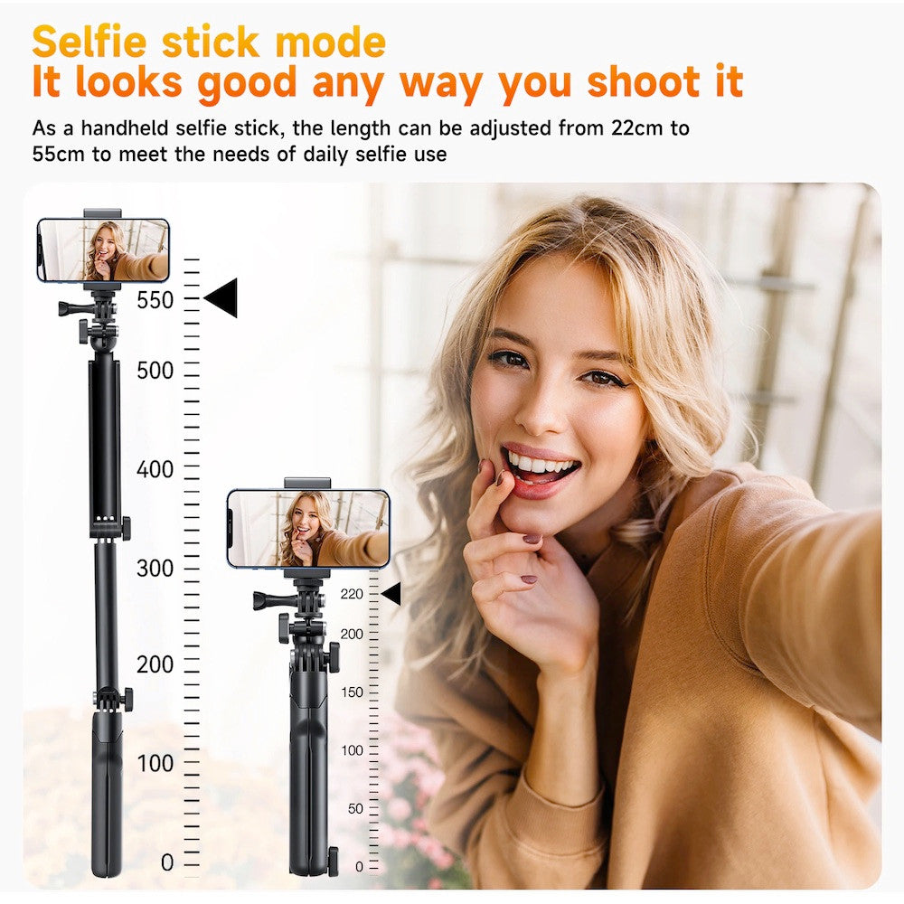 TELESIN TE-TPR-009 3-Way Arm Hand Grip Multifunctional Foldable Tripod Selfie Stick