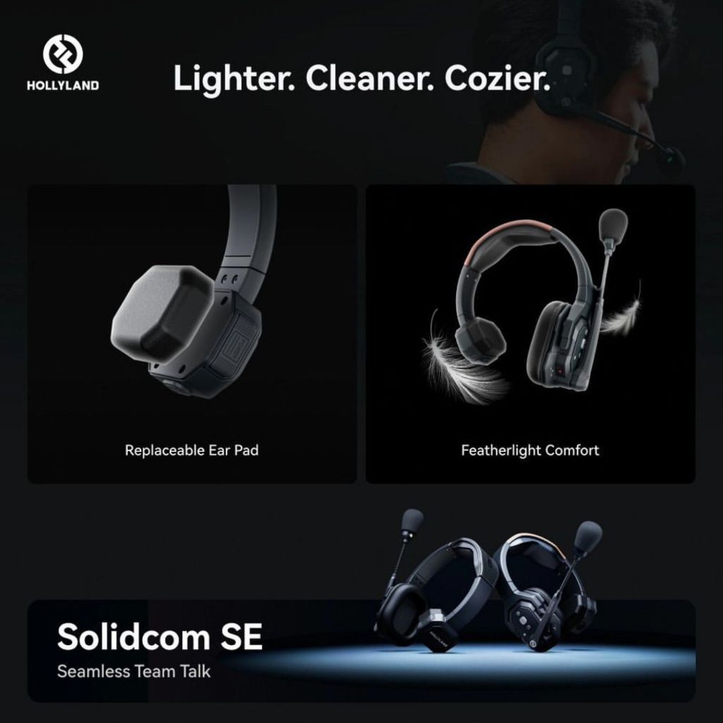 Hollyland Solidcom SE Wireless Waterproof Headset Intercom System with Noise Cancellation