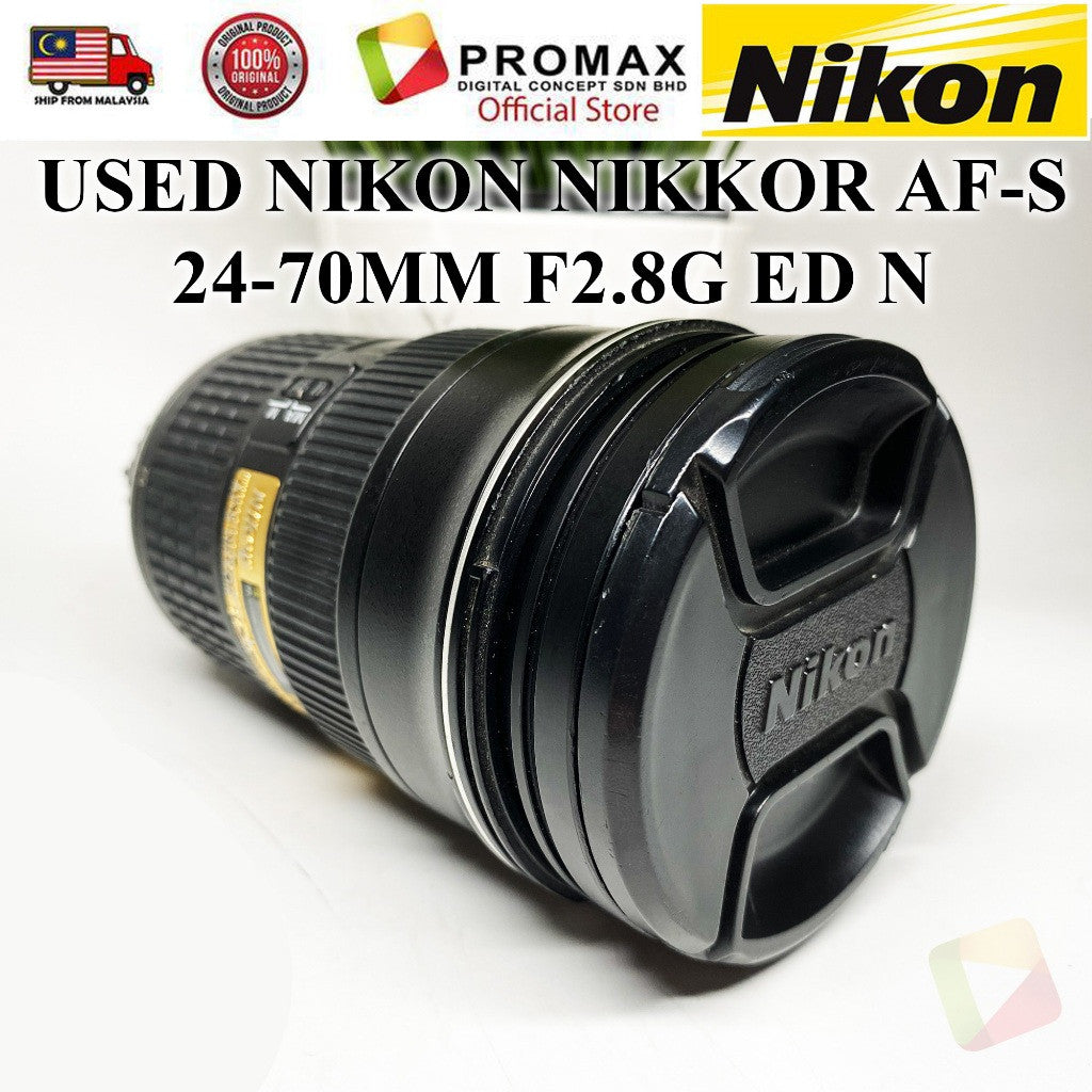 USED LOW PRICE NIKON NIKKOR AF-S 24-70MM F2.8 G ED N LENS
