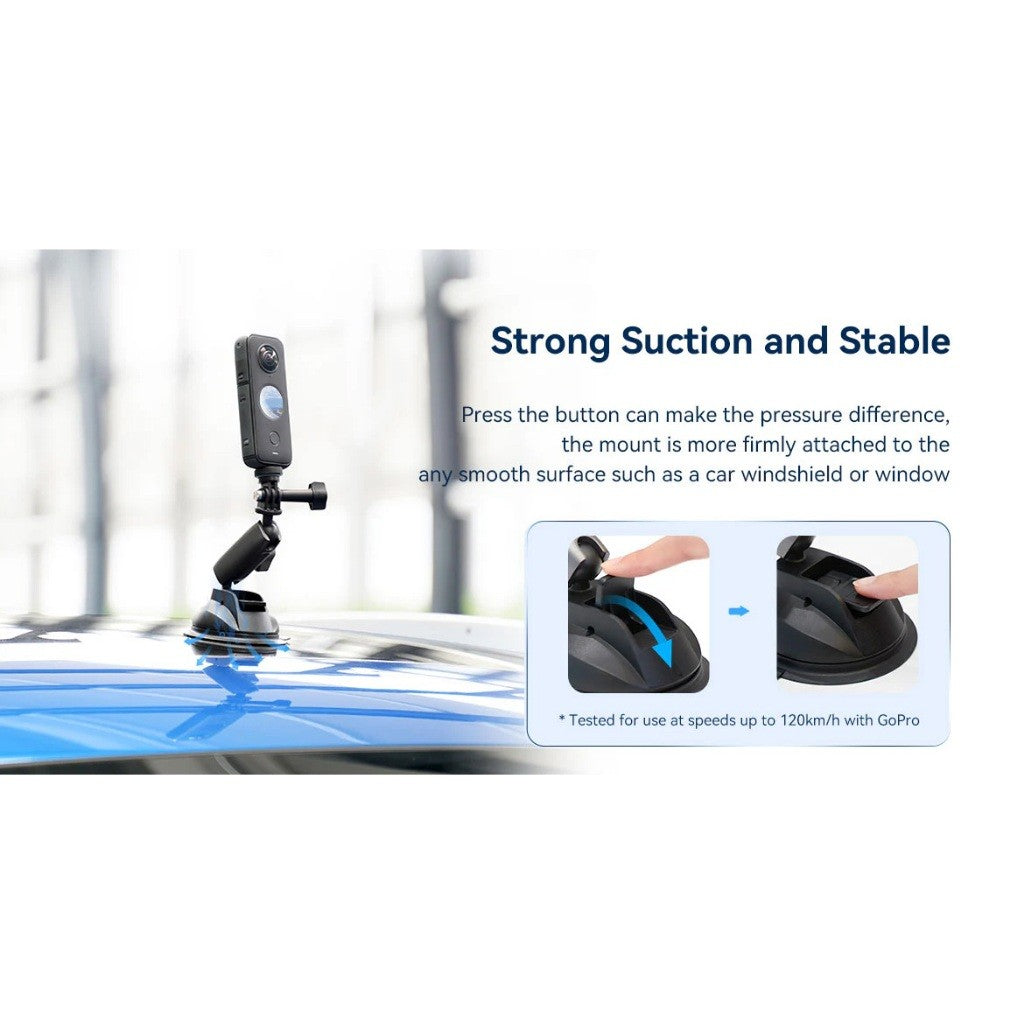 TELESIN TE-SUC-010 Aluminum Alloy Camera Suction Cup Strong Mount