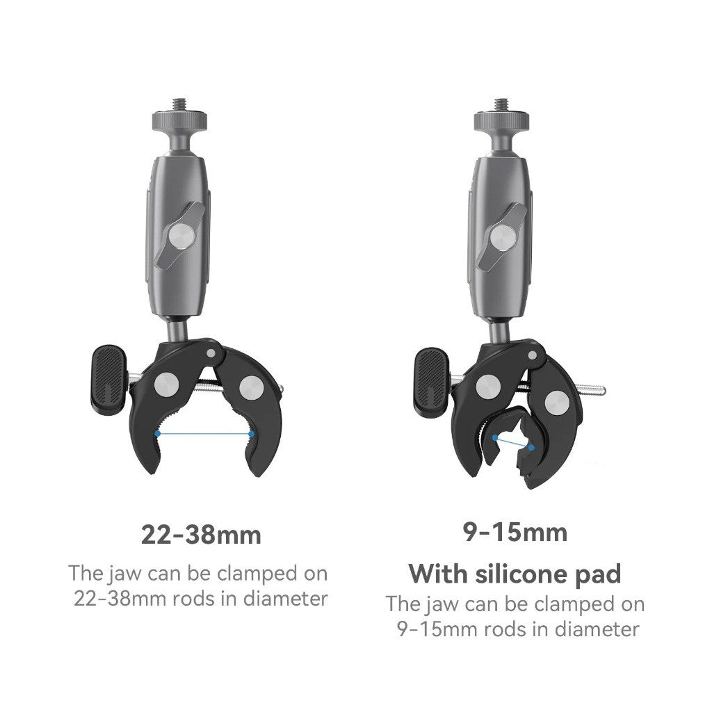 TELESIN GP-HBM-001 Crab Claw Clamp Aluminum Alloy Universal Handlebar Mount