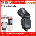 Godox V100 TTL Li-ion Round Head Camera Flash 100ws Sub Flash V100C V100S V100N V100F V100P V100O