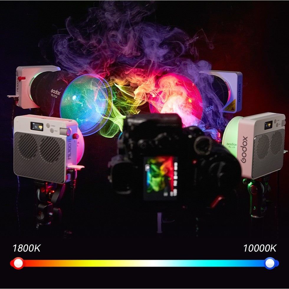GODOX ML100R RGB Portable LED Light for Photography and Videography (KIT 1/ KIT 2/ KIT 3/ KIT 4)