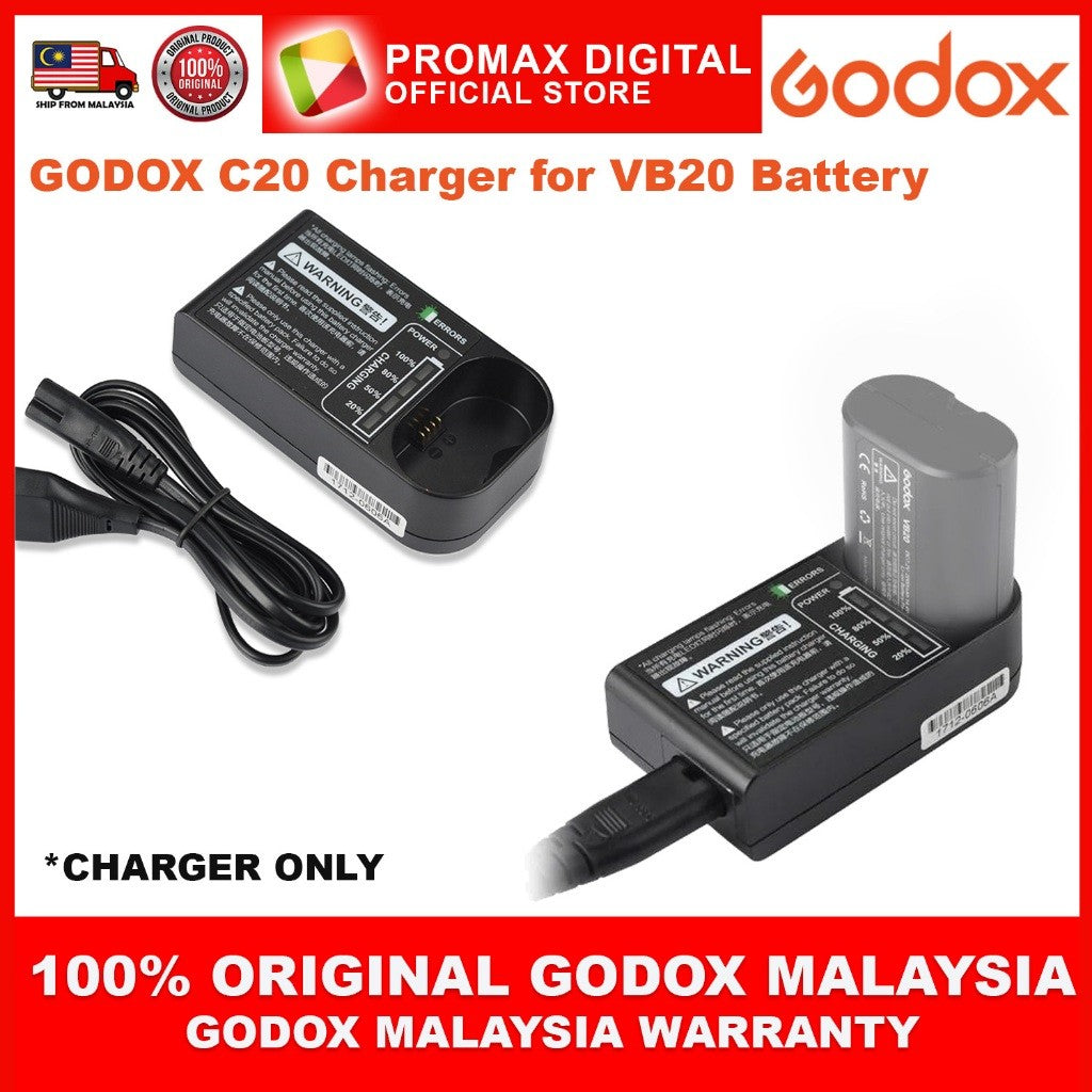 GODOX C20 Charger for V350 Flash VB20 lithium-ion battery