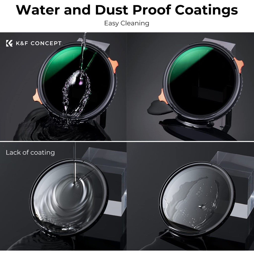 K&F Nano-X Variable ND4-64 & CPL Filter 28 Layer Coating 2 in 1 8K 2-6 stops