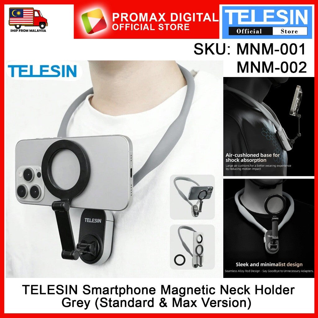 TELESIN MNM-001 MNM-002 Max Version Magnetic Neck Mount For Phones Quick Release Mag Safe Magnet