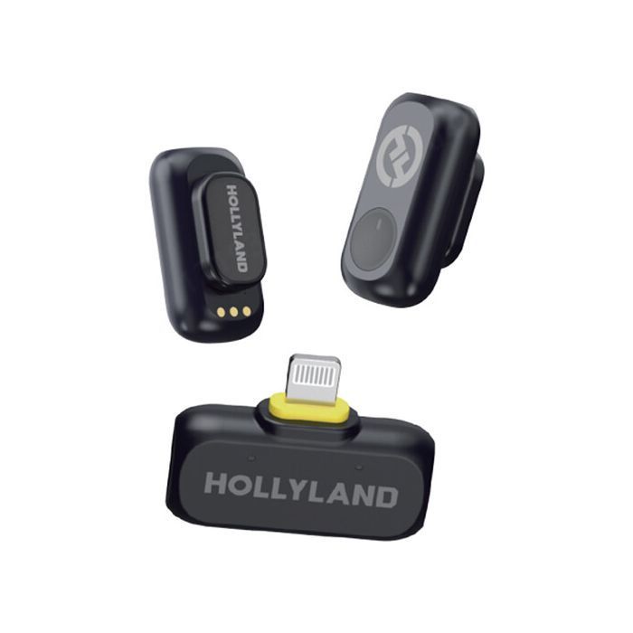 Hollyland LARK A1 Mini Duo 2-Person Wireless Microphone System with USB-C Connector for Mobile Devices (Space Gray, 2.4