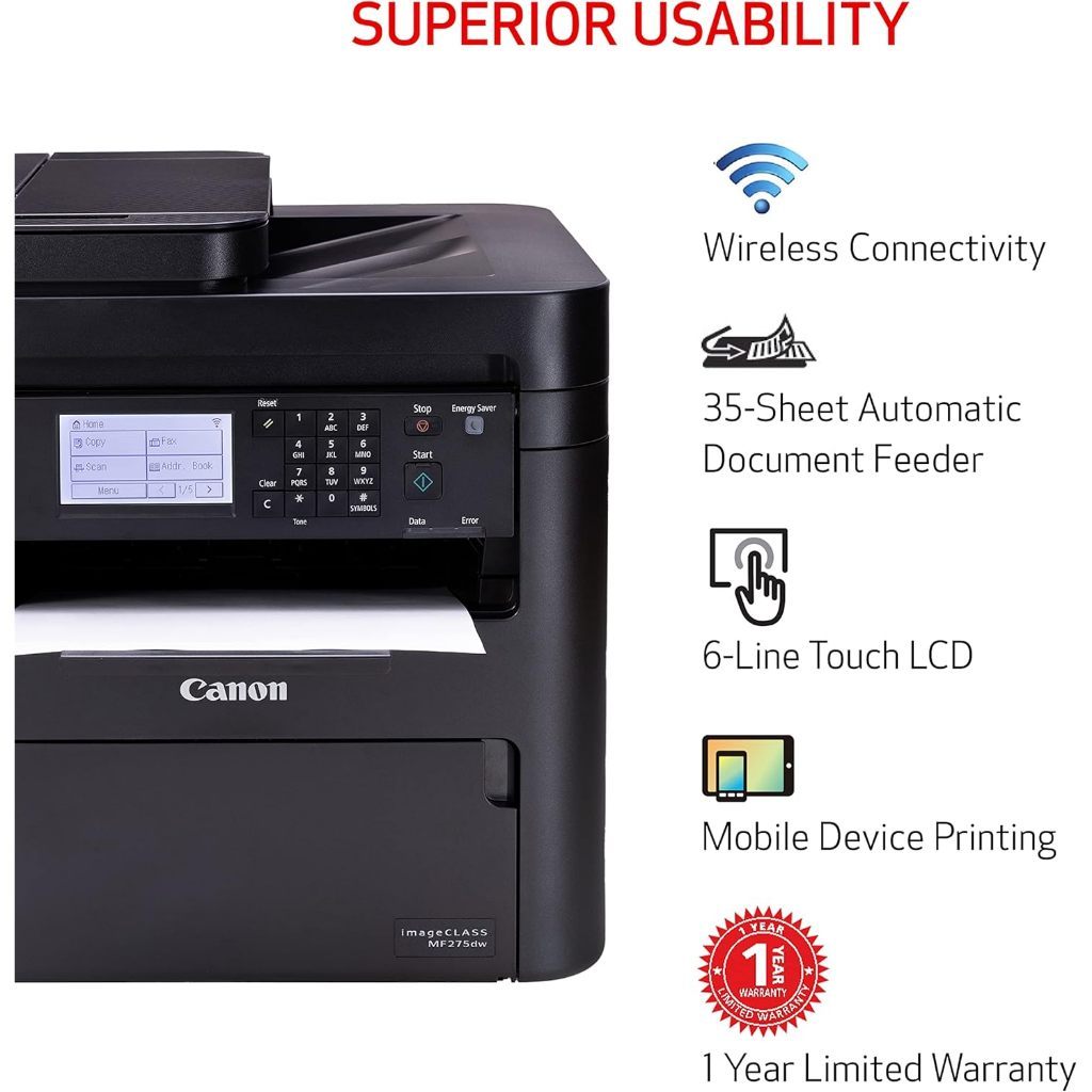 CANON imageCLASS MF275DW/ MF284DW Wireless 4-in-1 Monochrome Multifunction for Home and Small Offices Printer