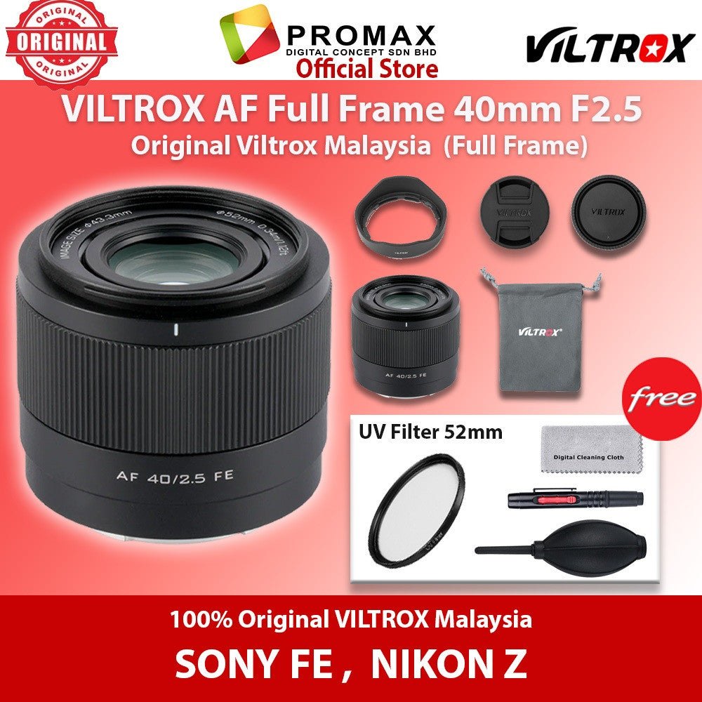 Viltrox AF 40mm F2.5 Air Full-Frame Lens for Sony FE , Nikon Z