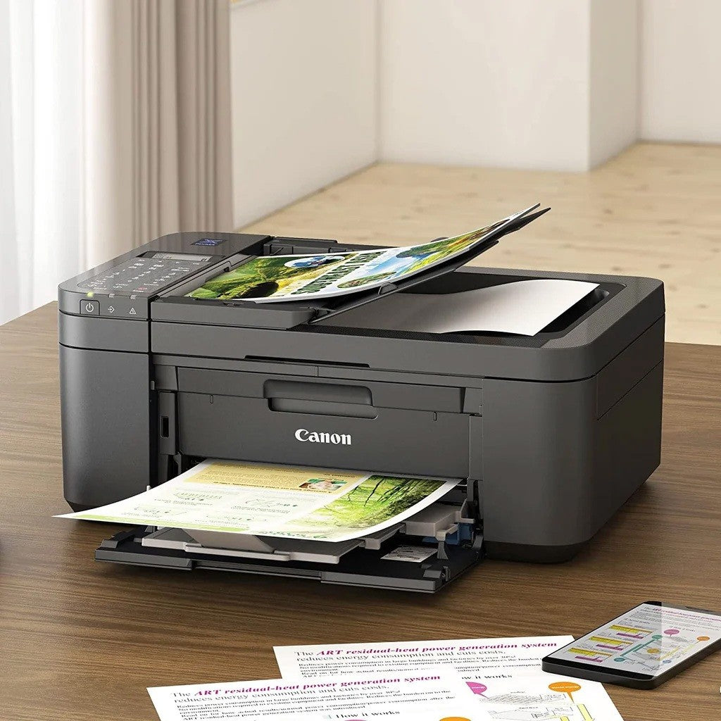 NEW !! Canon Pixma E4570 Wireless All-In-One with Fax and auto 2 sided printing printer
