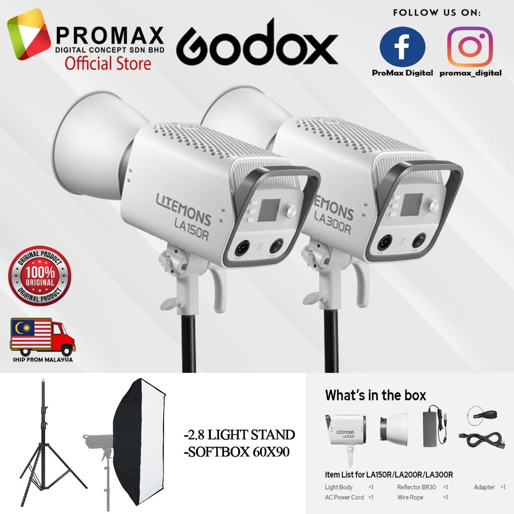 NEW!! Godox Litemons LA150R / LA300R RGB LED SET Monolight!!!