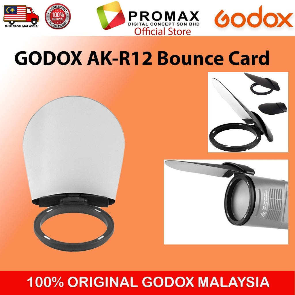 Godox AK-R11 Dome Diffuser AK-R12 Bounce Card for Round Head Flash Heads AK-11 AK11  AK-12 AK12