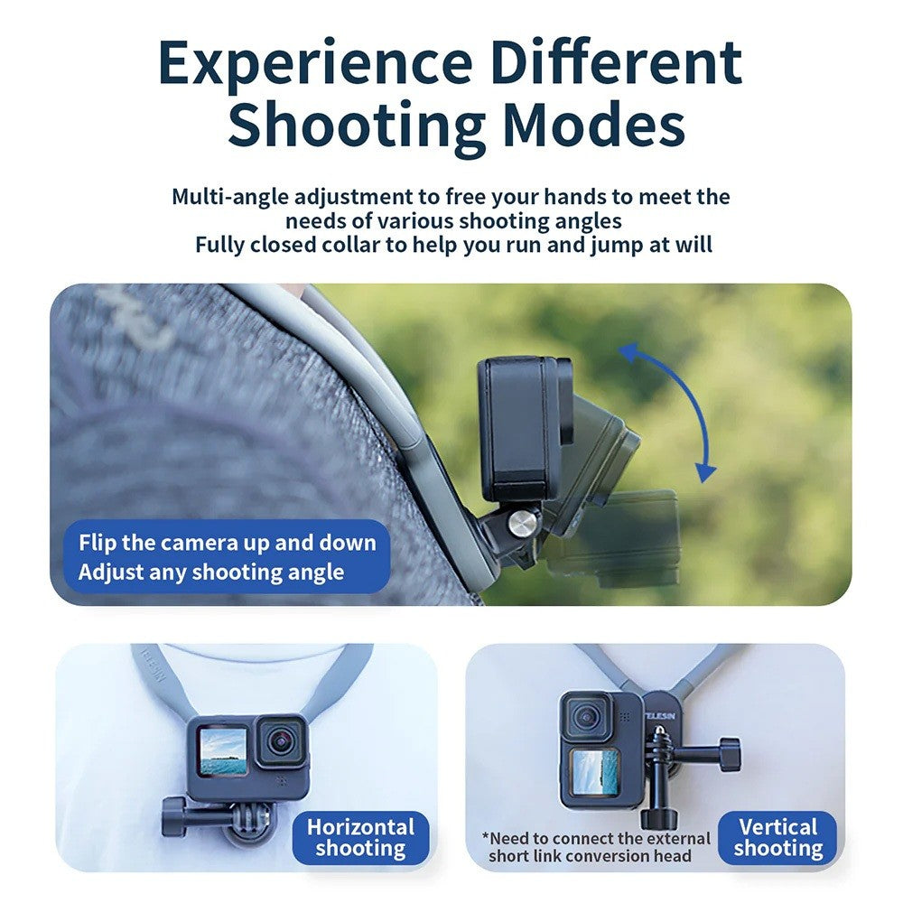 TELESIN TE-HNB-001 TE-HNB-002 TE-HNB-003 MAX Magnetic Neck Holder Mount for Action Cameras/ Phones