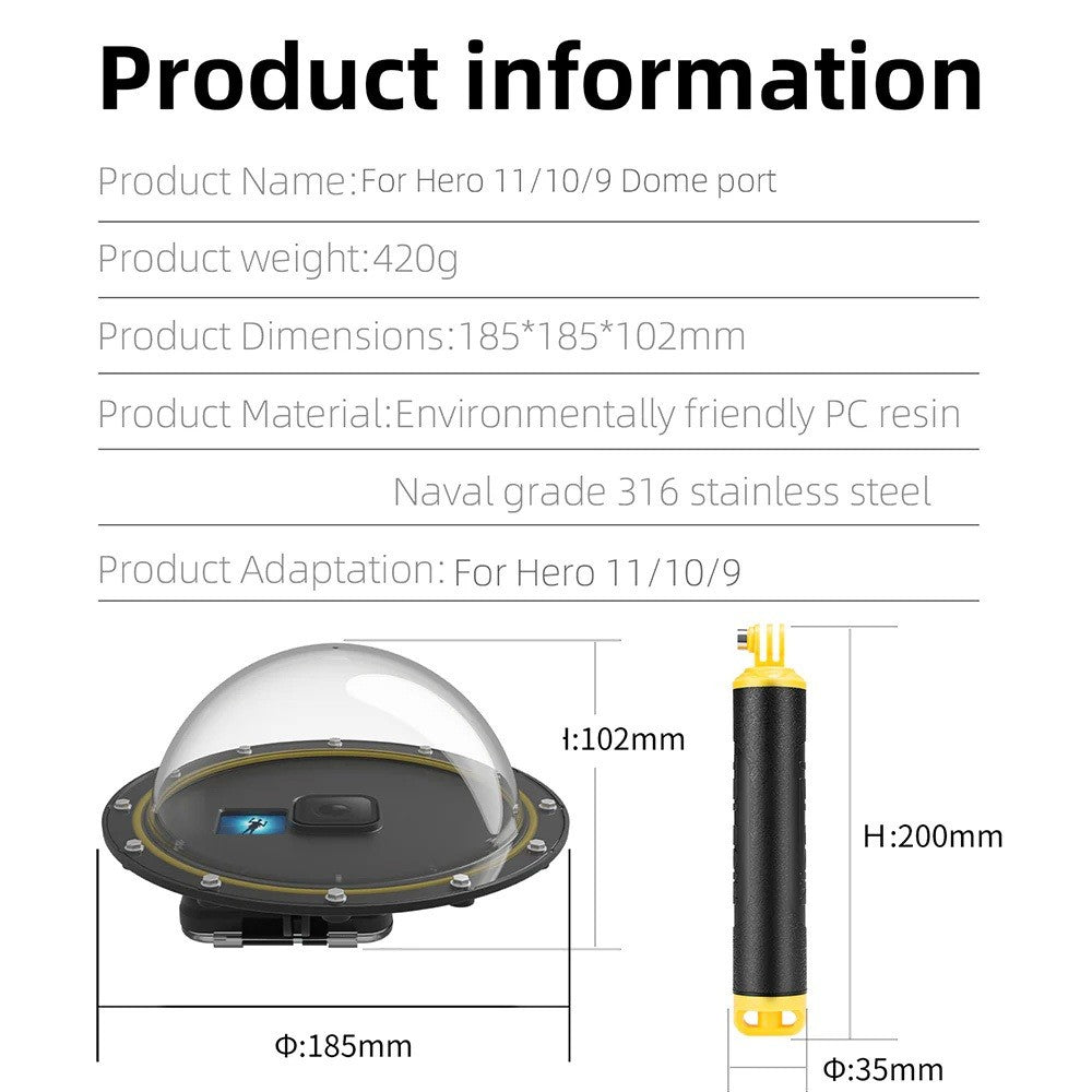 Telesin GP-DMP-T09 Dome Port