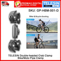 TELESIN GP-HBM-001-D Double-headed Crab Clamp Bike/Moto Pipe Clamp