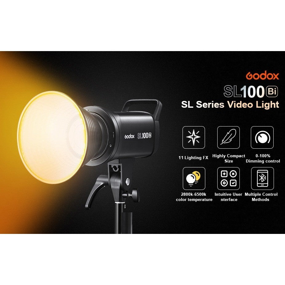 CHEAPEST! Godox SL100 SL100D SL100Bi with Lantern Octa 95cm 60x90cm Softbox Stand LED Video Light for Photo Studio