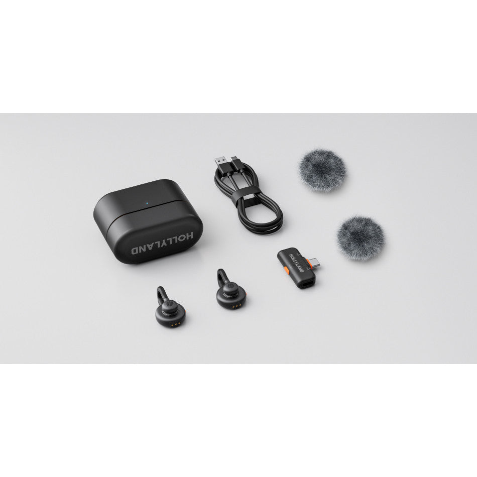 HOLLYLAND LARK M2S Wireless Hidden microphone for camera / computer / phone with USB-C transmitter