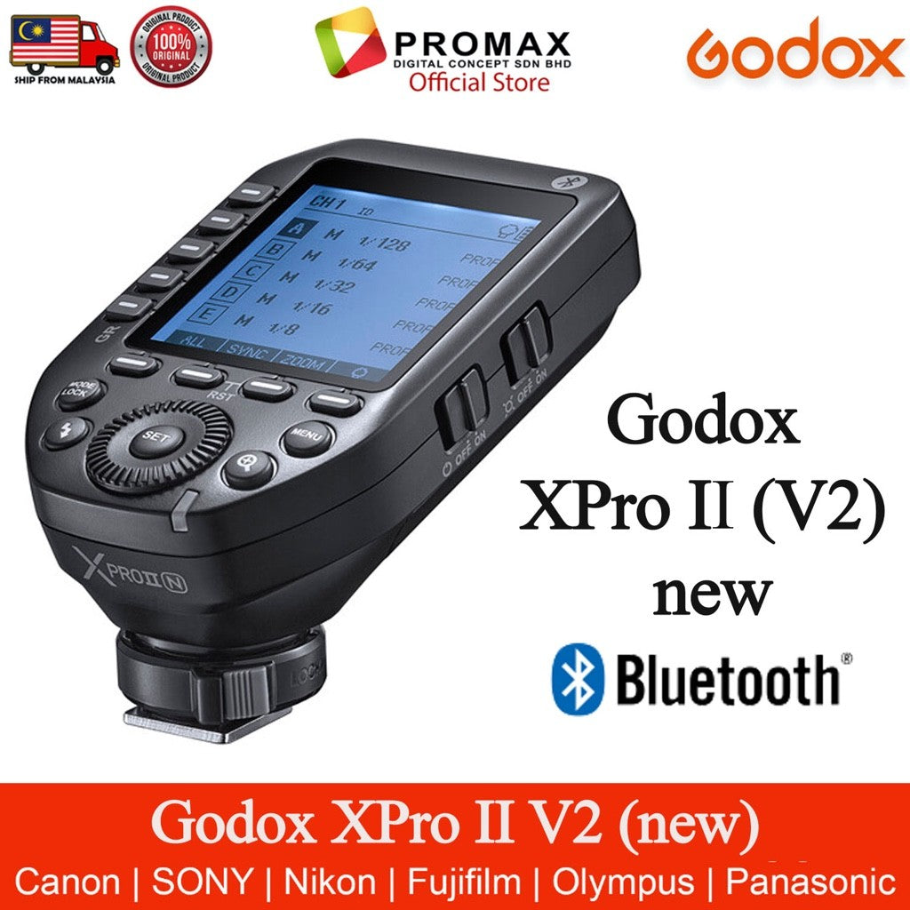 GODOX XPRO II V2 TTL FLASH WIRELESS TRIGGER  (Leica,Nikon,Canon,Sony,Fuji,Olympus)