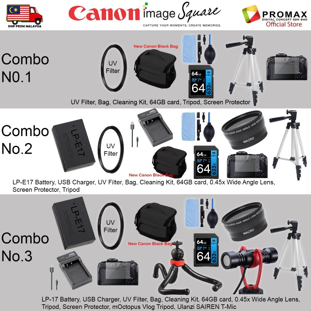 Canon EOS R50V with lens RF-S14-30mm F4-6.3 IS STM PZ Canon Malaysia R50 V 3years warranty HG-100TBR