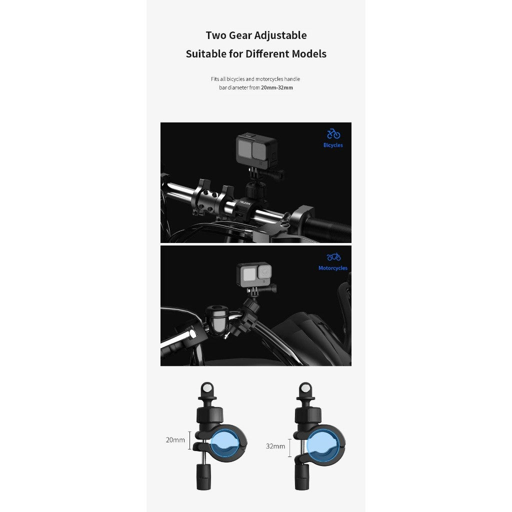 TELESIN DJ-HBM-001 Sport Camera Bike Handlebar Mount 360 rotation for GoPro Ace Pro DJI Insta all Action Cam