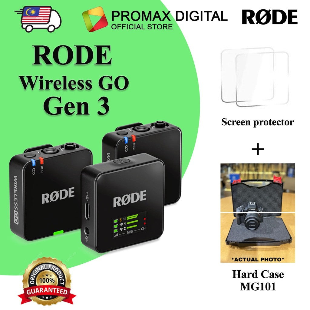 Rode Wireless GO III (Gen 3) Dual-channel Wireless Microphone System 2TX+1RX 32 bit float record