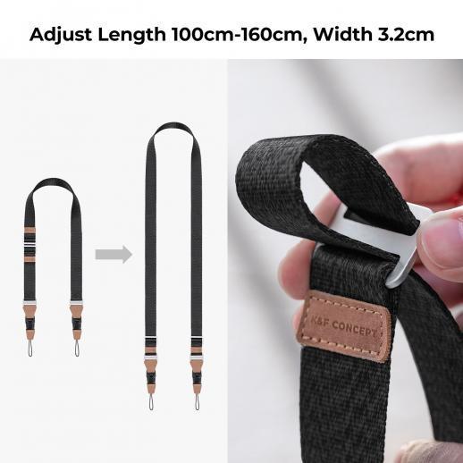 K&F 32mm Camera Neck Strap With Quick Release & Adjustable Camera Shoulder Sling Strap KF13.115