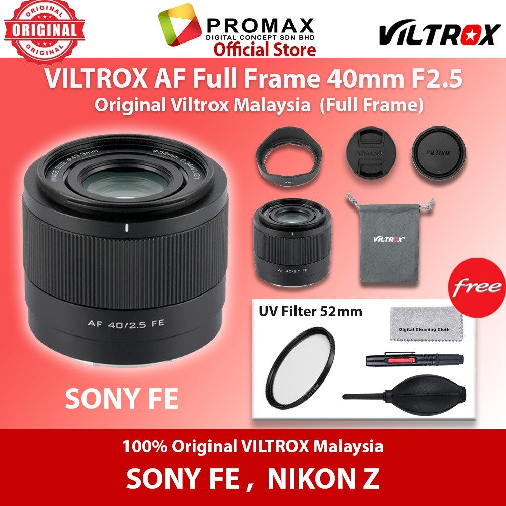 Viltrox AF 40mm F2.5 Air Full-Frame Lens for Sony FE , Nikon Z