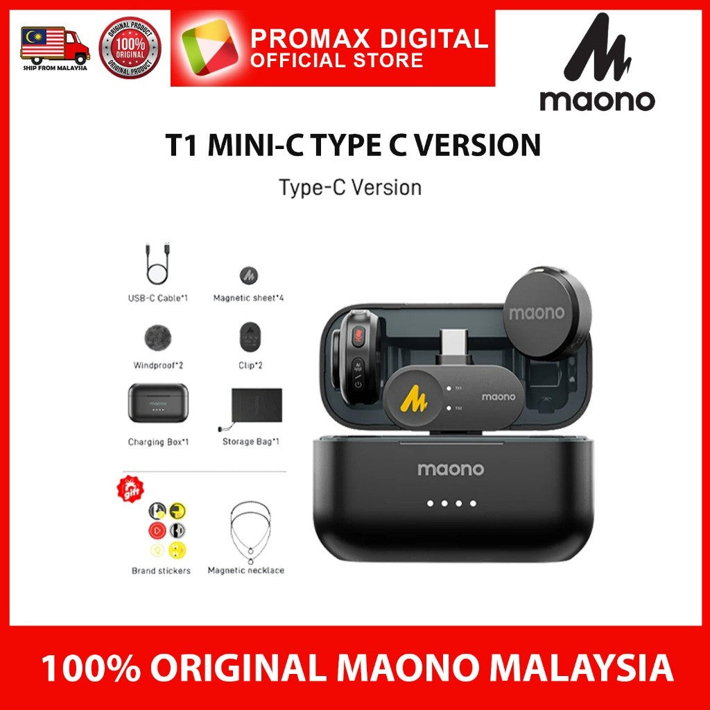 MAONO T5 WAVE WIRELESS MIC / T1 MINI-C (Type-C) / T1 MINI-L (Lightning)