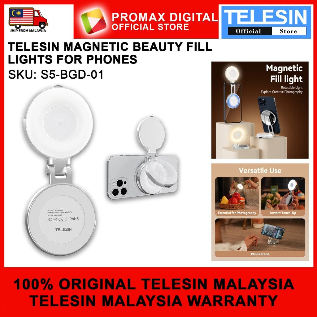 TELESIN S5-BGD-01 S5-BGD-07 C03 MAGNETIC SELFIE LIGHT