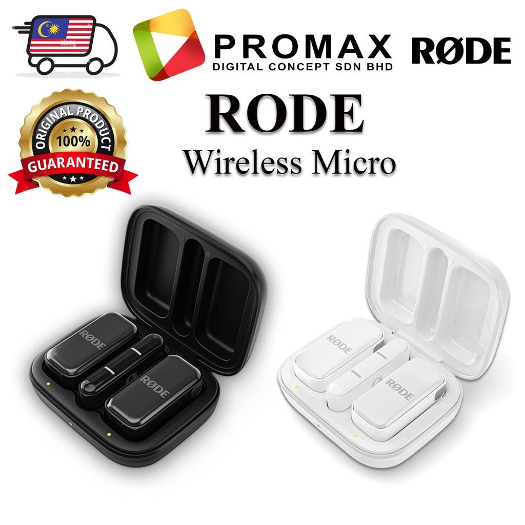 RODE Wireless Micro Ultra-compact 2TX+1TX Wireless Microphone Mic  for phone type C / lightning