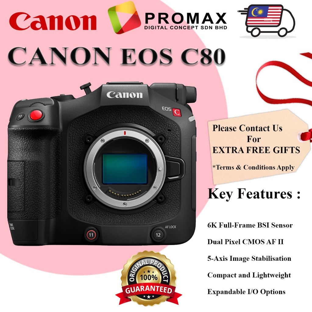 [PRE-ORDER 14 DAYS] CANON EOS C80 - Lightweight Full-Frame Cinema Camera with RF Mount