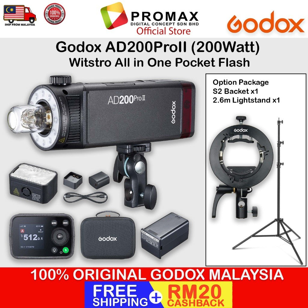 Godox AD200 Pro II TTL Pocket Flash Kit AD200PRO II GODOX AD200PROII