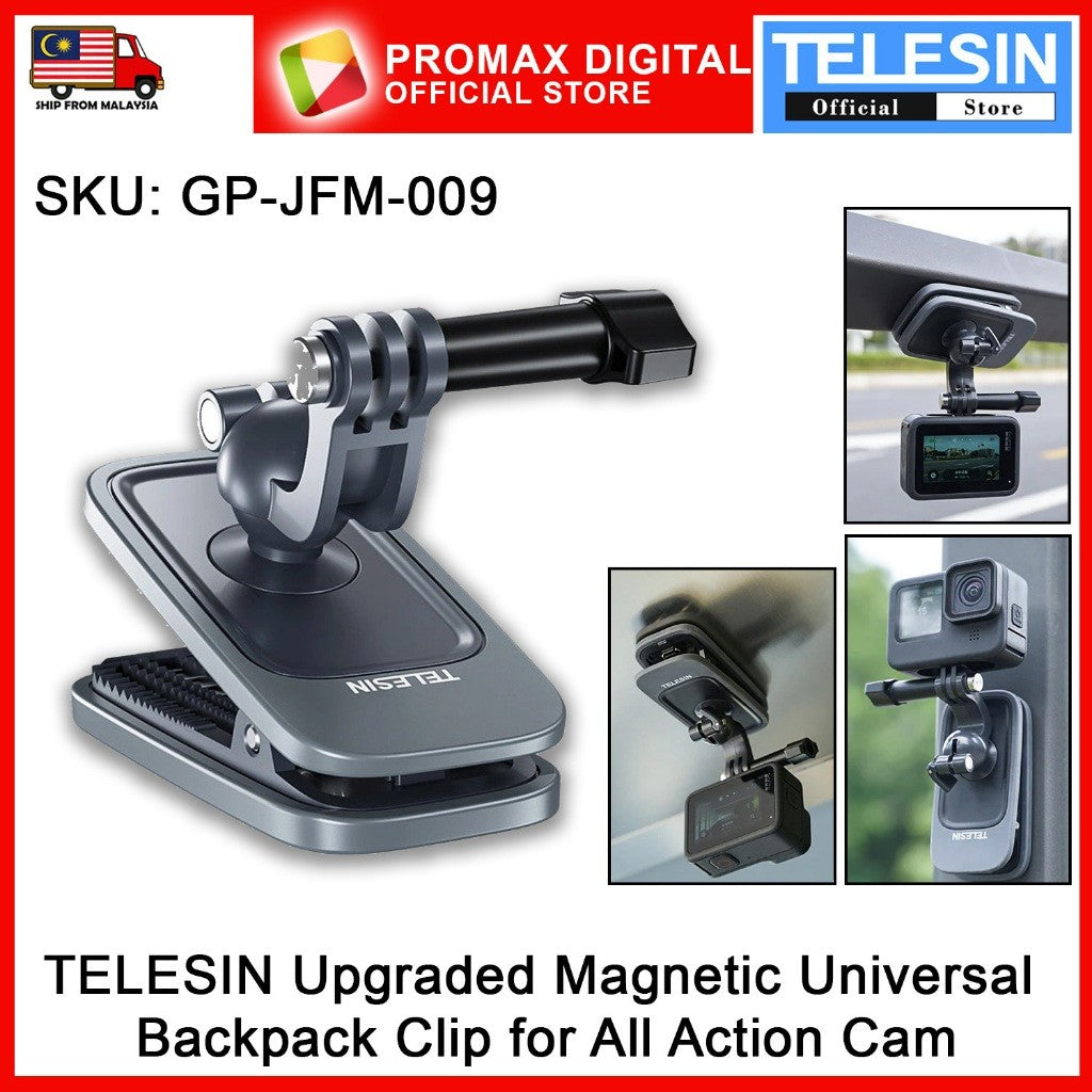 TELESIN GP-JFM-009 Upgraded Magnetic 360 Rotary Universal Backpack Clip