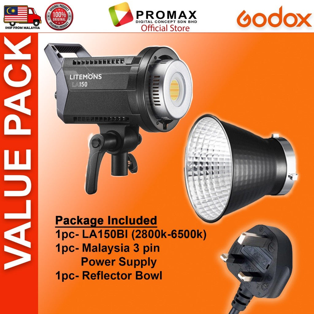 CHEAPEST! Godox LA150 LA150D LA150Bi with Lantern Octa 95cm 60x90cm Softbox Stand LED Video Light for Photo Studio