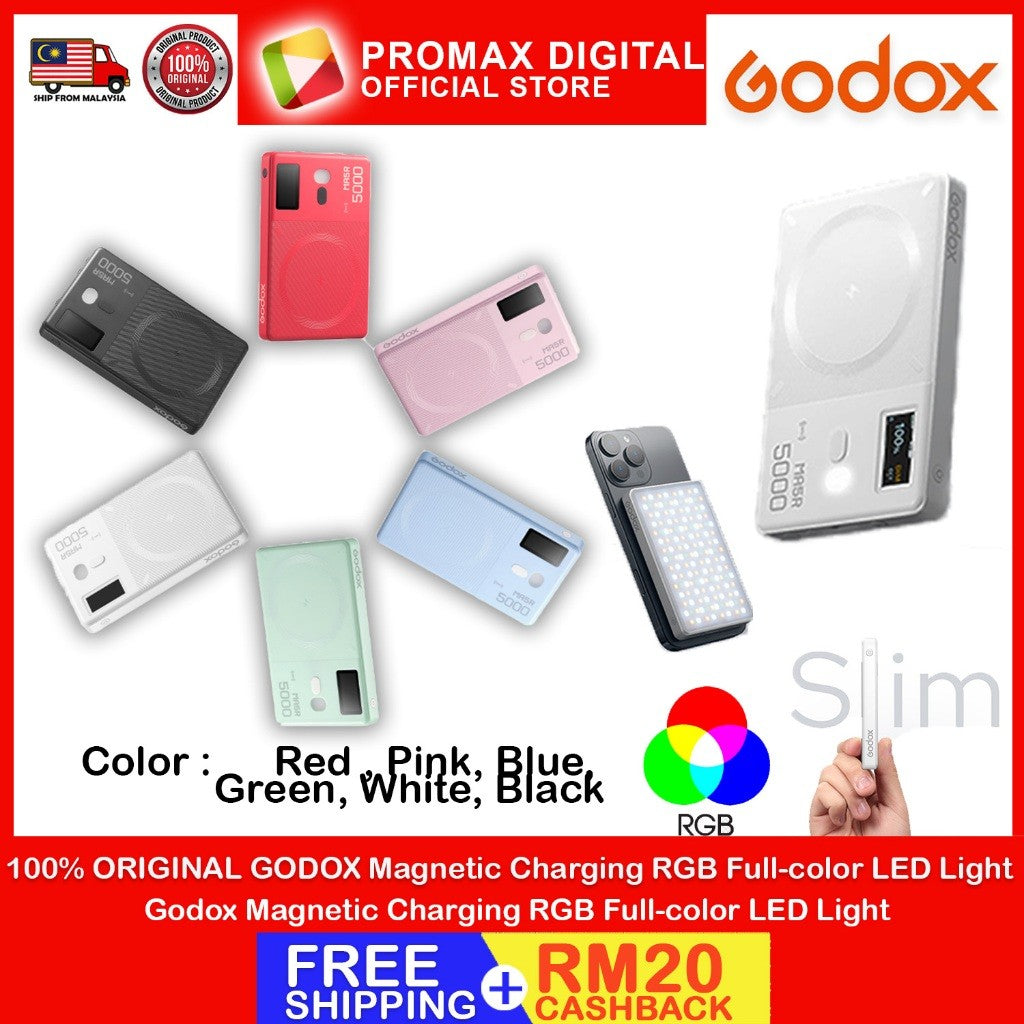 Godox MA5R Magnetic Charging Full-Color LED Light for smartphone
