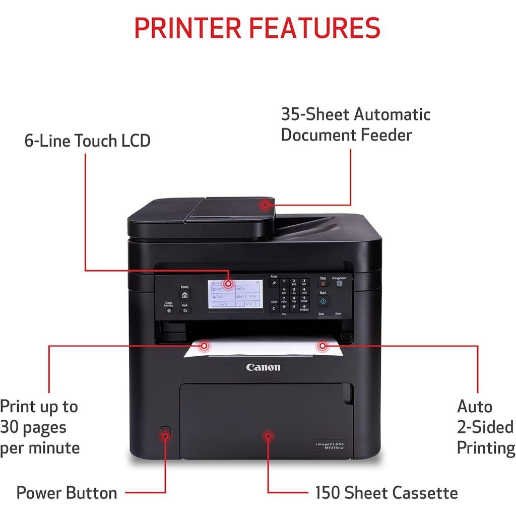 CANON imageCLASS MF275DW/ MF284DW Wireless 4-in-1 Monochrome Multifunction for Home and Small Offices Printer