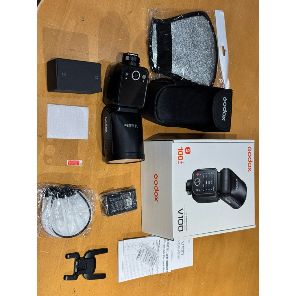 Godox V100 Sony TTL Flash (used). still got 11 months warranty.