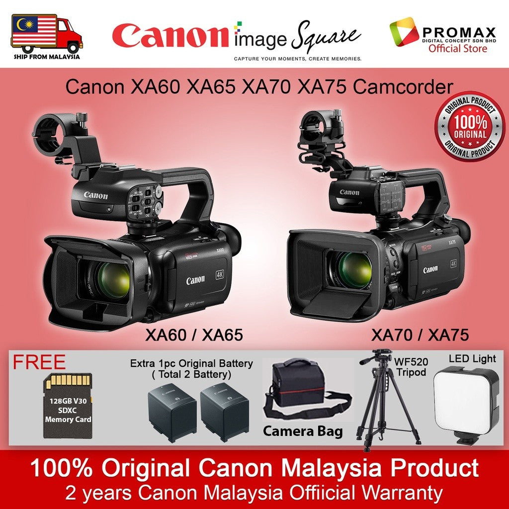 Ready Stock! Canon XA60 XA65 XA70 XA75 UHD 4k Camcorder XA-60 XA-65 XA-70 XA-75