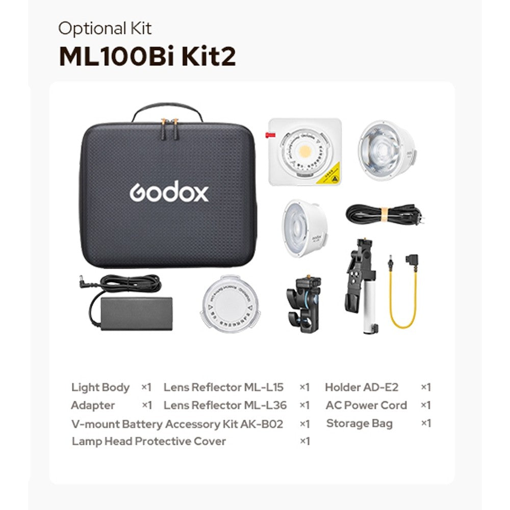 Godox ML100Bi ML100 BI Bi-Color Portable LED Light outdoor and indoor (2800-6500K CCT)