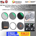 K&F Nano-X Series, Magnetic Lens Filter Kit CPL+ND8+ND64+ Magnetic Adapter Ring+Magnetic Lens Cap 5 in 1 82MM SKU.2144