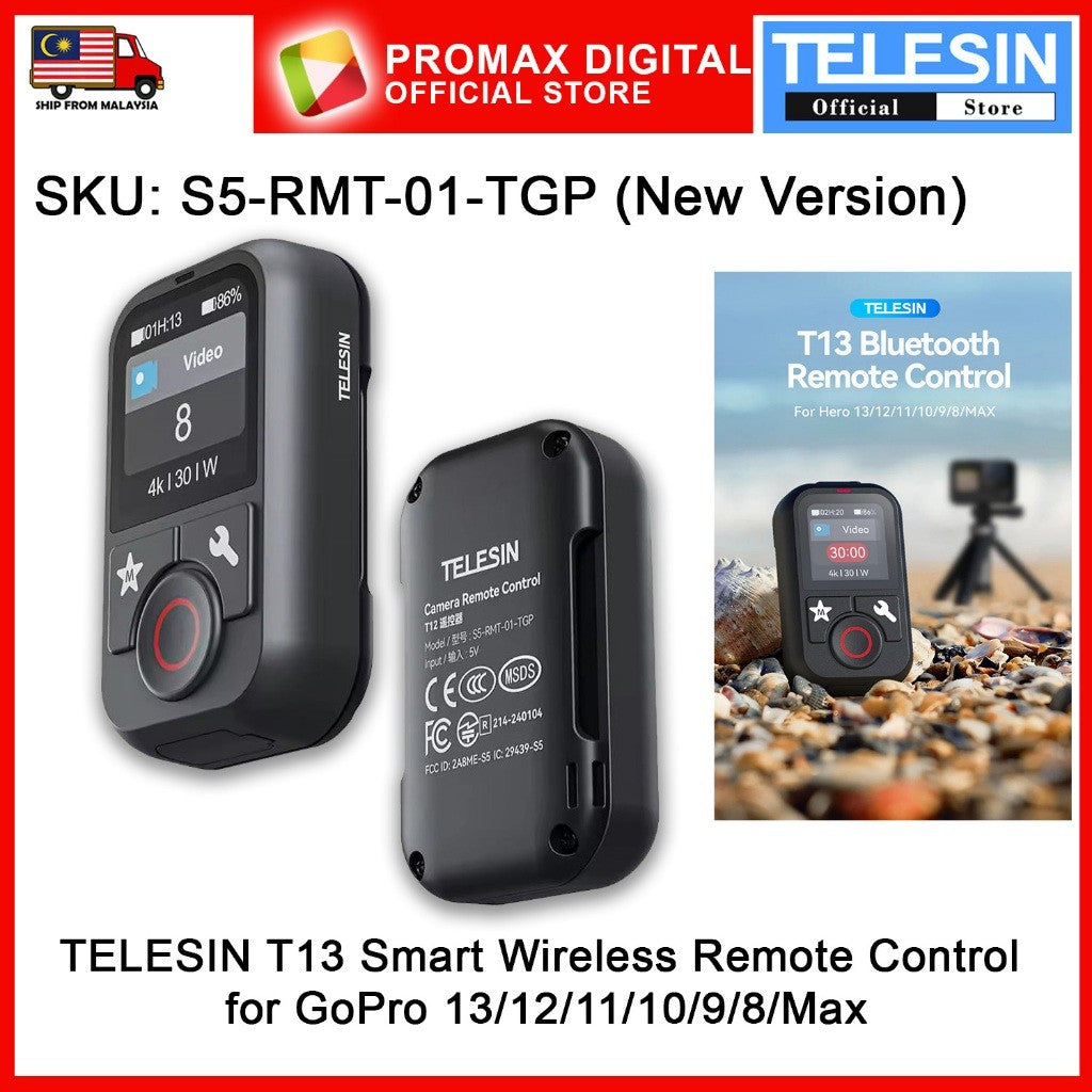 New! TELESIN S5-RMT-01-TGP Smart Wireless Remote Control Waterproof