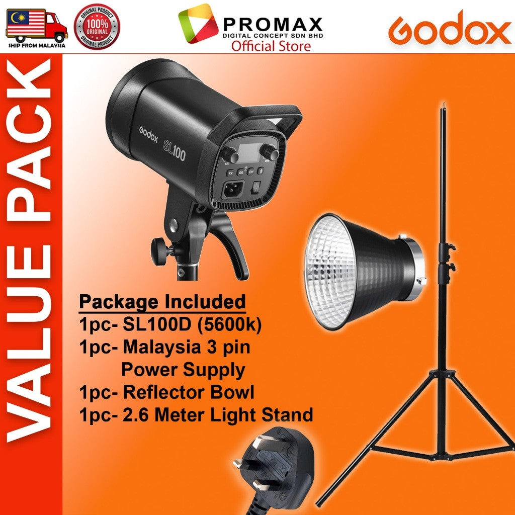 CHEAPEST! Godox SL100 SL100D SL100Bi with Lantern Octa 95cm 60x90cm Softbox Stand LED Video Light for Photo Studio
