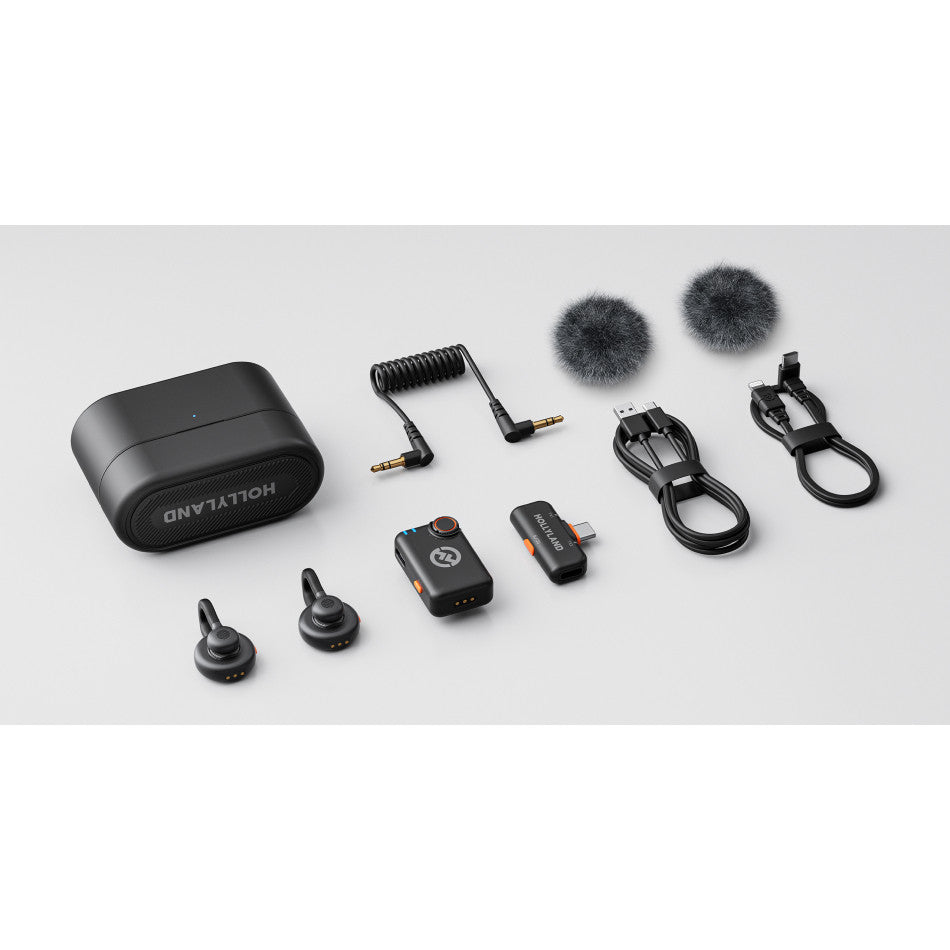 HOLLYLAND LARK M2S Wireless Hidden microphone for camera / computer / phone with USB-C transmitter
