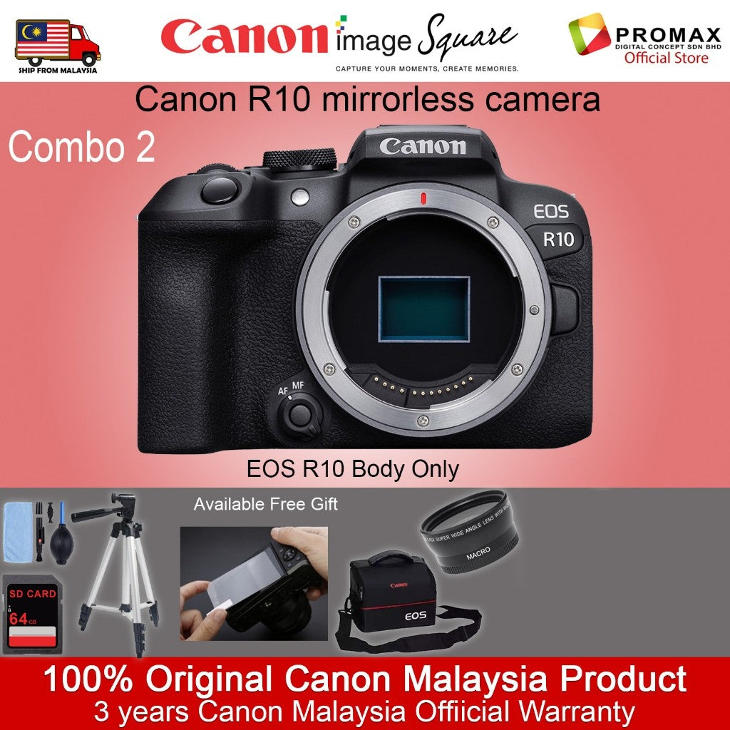Canon EOS R10 Mirrorless Camera RF-S 18-45MM RF-S 18-150MM (Ready Stock!!)