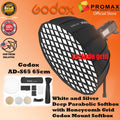 Godox AD-S65S 65cm White or Silver Deep Parabolic Softbox with Honeycomb Grid for AD400P ML-60 AD300