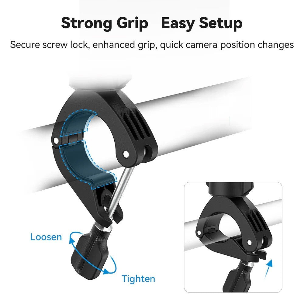 TELESIN TE-HBM-004 Handlebar Clamp Bike Tube 360 Rotary Clamp Ring Mount