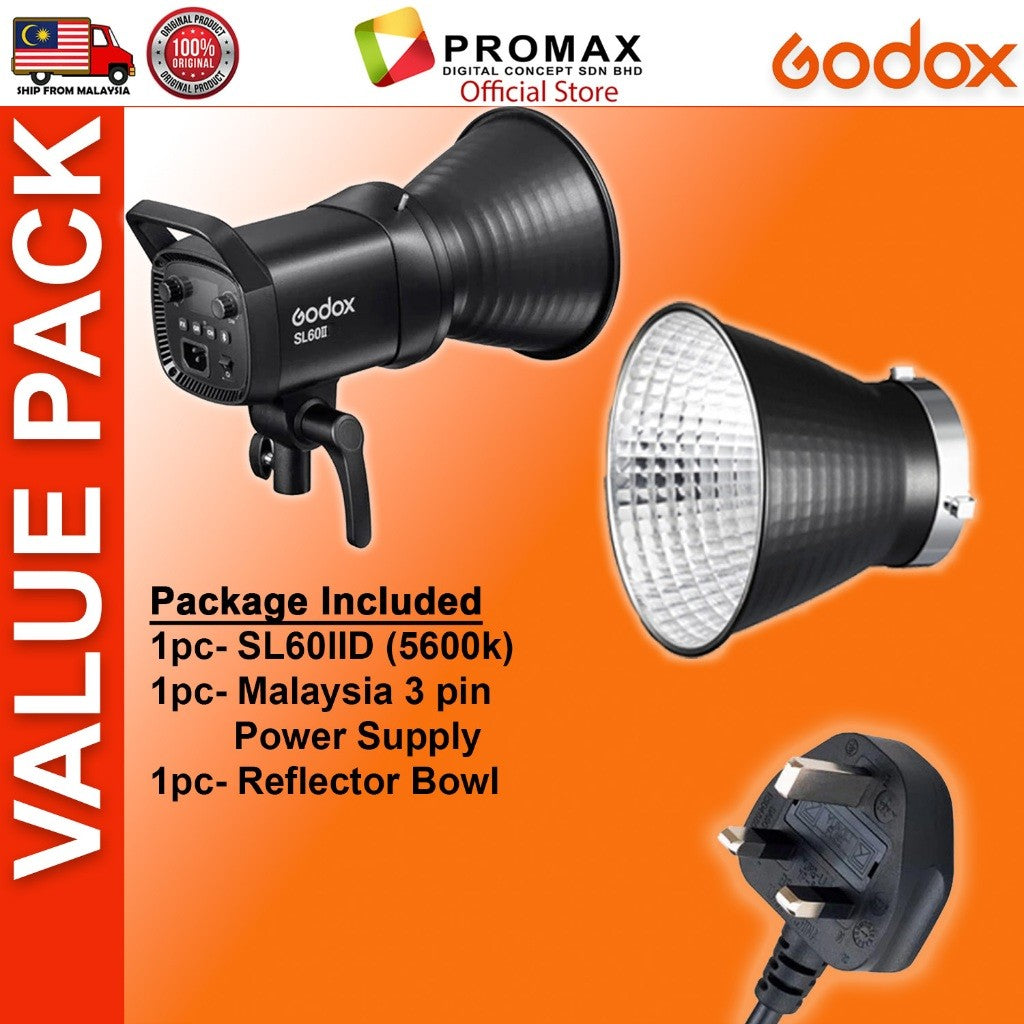 CHEAPEST! Godox SL60 II SL60IID SL60IIBi with Lantern Octa 95cm 60x90cm Softbox Stand LED Video Light for Photo Studio